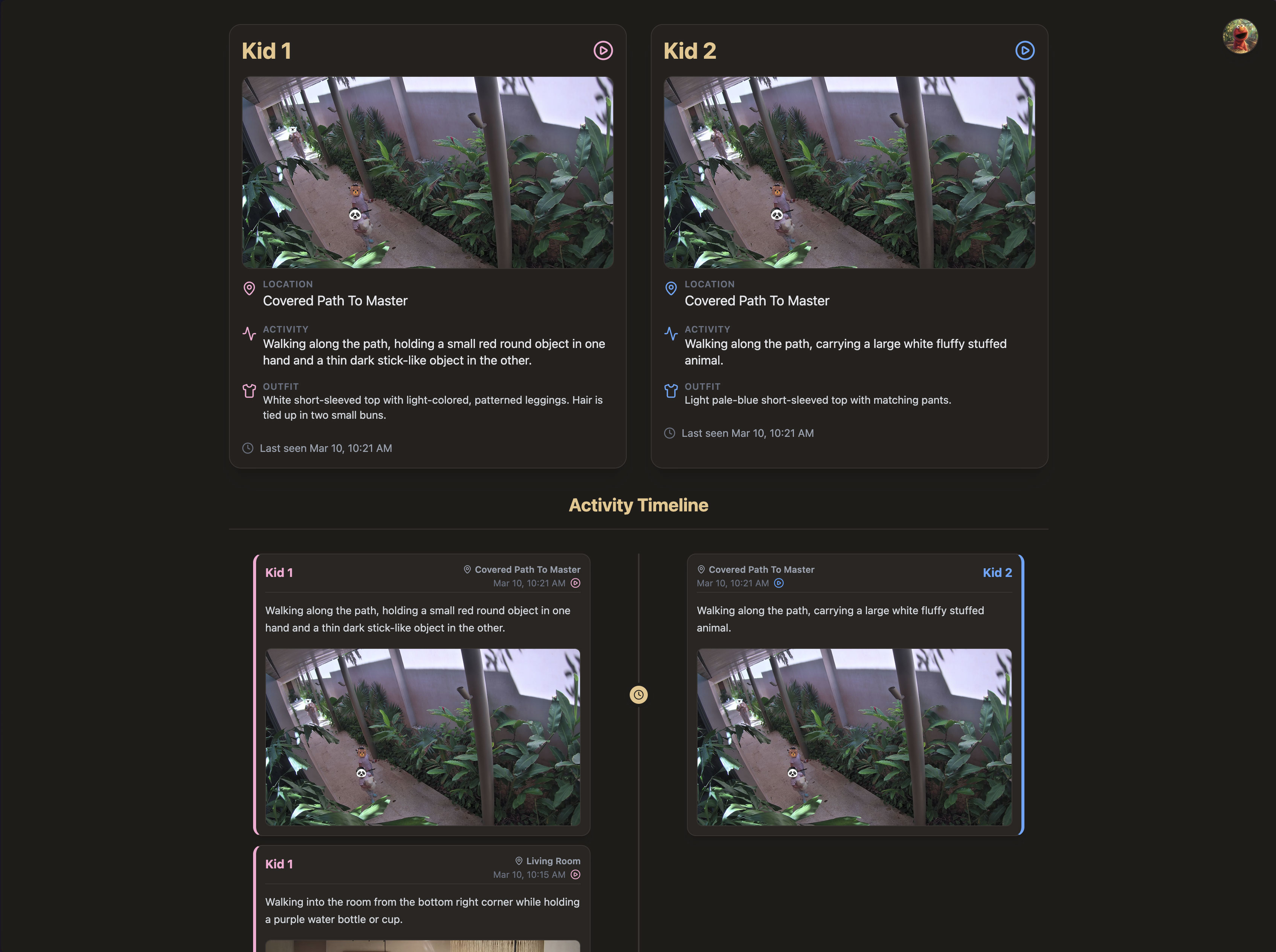 Kids Tracker Dashboard